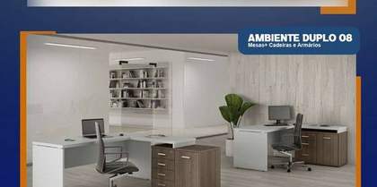 Ambiente Duplo 08: Mesas + Cadeiras e Armários