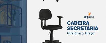 Cadeira Secretária Giratória c/ Braço